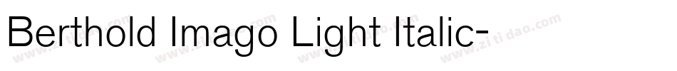 Berthold Imago Light Italic字体转换